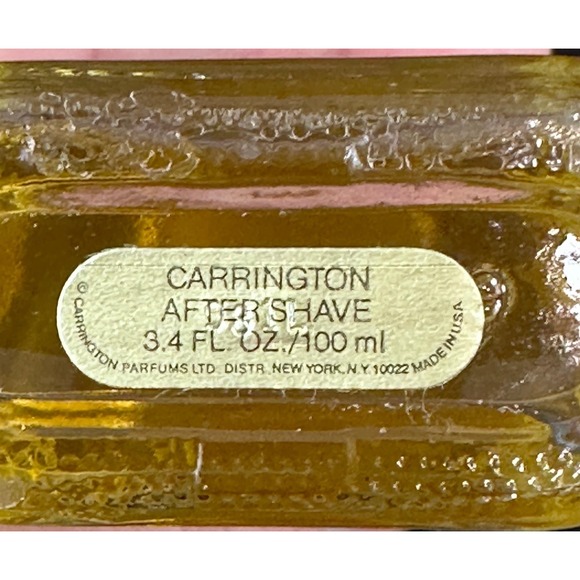 Vintage Carrington After Shave 3.4 fl oz 100 ml Splash Carrington Parfums Ltd - Picture 6 of 15